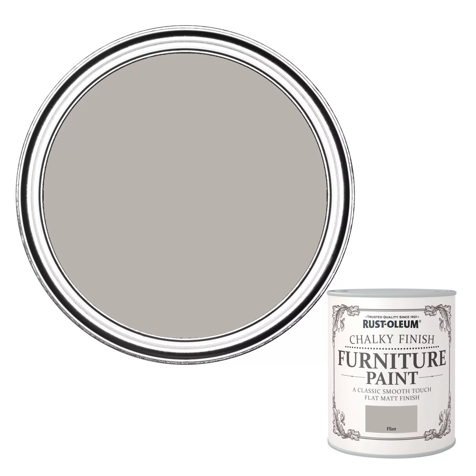 Rust-Oleum Flint Flat Matt Furniture Paint, 750ml 3 Rust-Oleum Flint Flat Matt Furniture Paint, 750ml