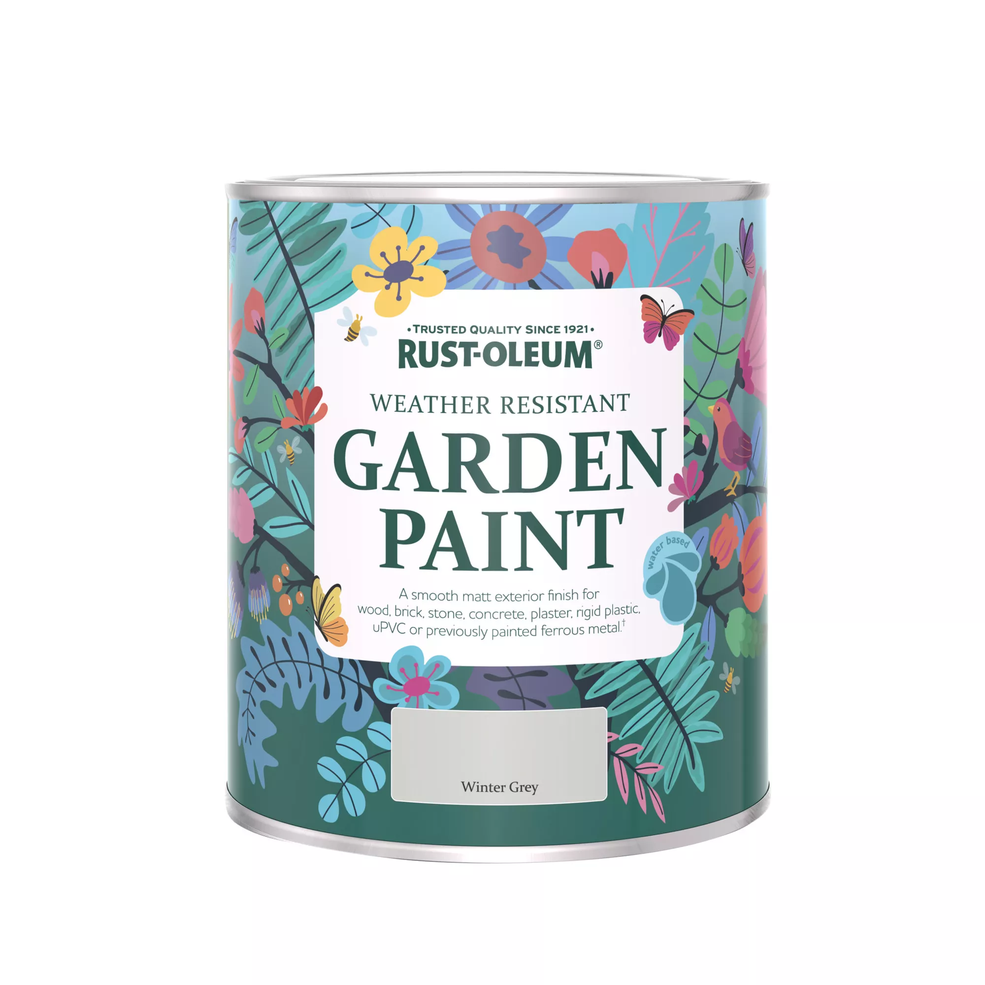 Rust-Oleum Garden Paint Winter Grey Matt Multi-surface Garden Paint, 750ml Tin 4 Rust-Oleum Garden Paint Winter Grey Matt Multi-surface Garden Paint, 750ml Tin - Image 2