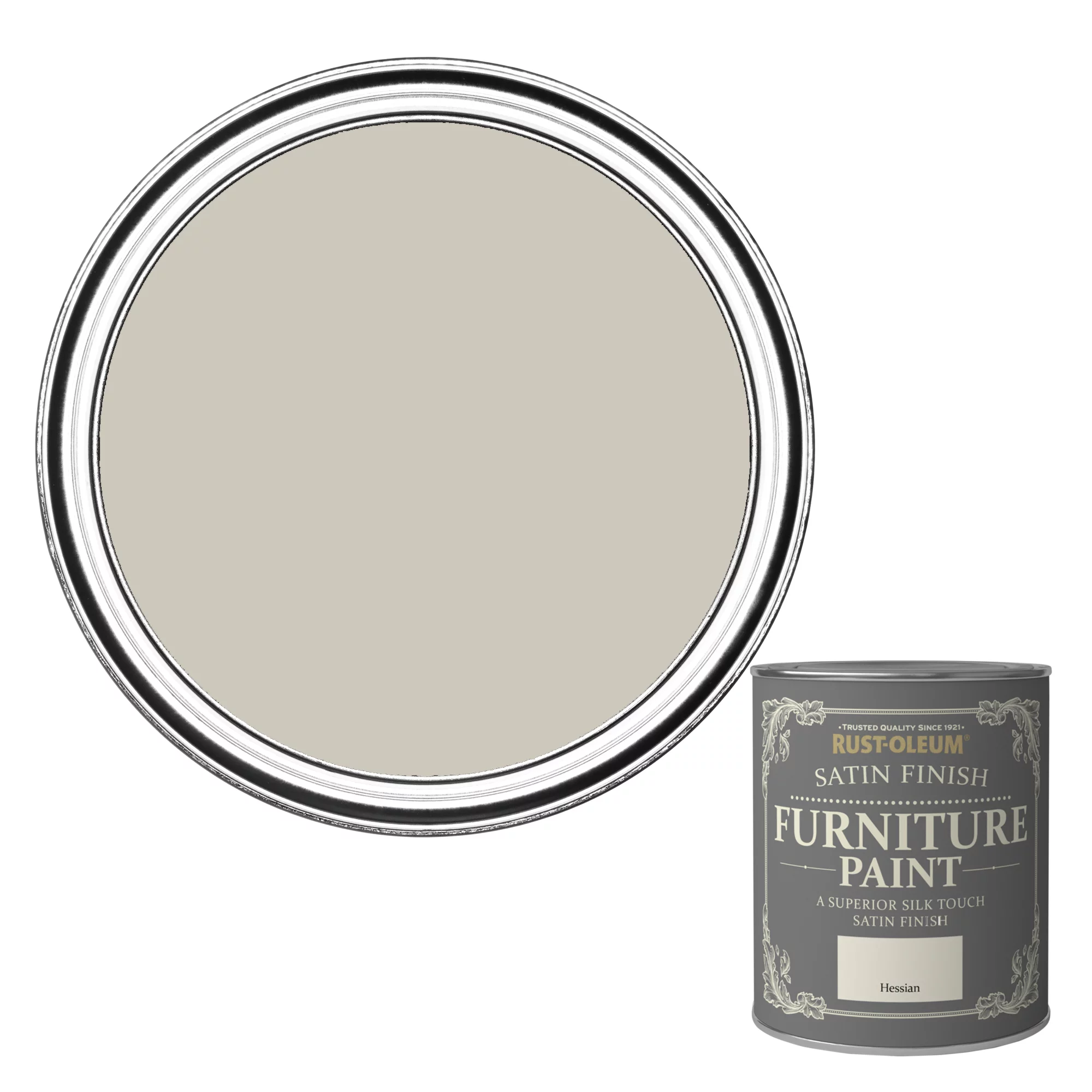 Rust-Oleum Hessian Satinwood Furniture Paint, 750ml 3 Rust-Oleum Hessian Satinwood Furniture Paint, 750ml