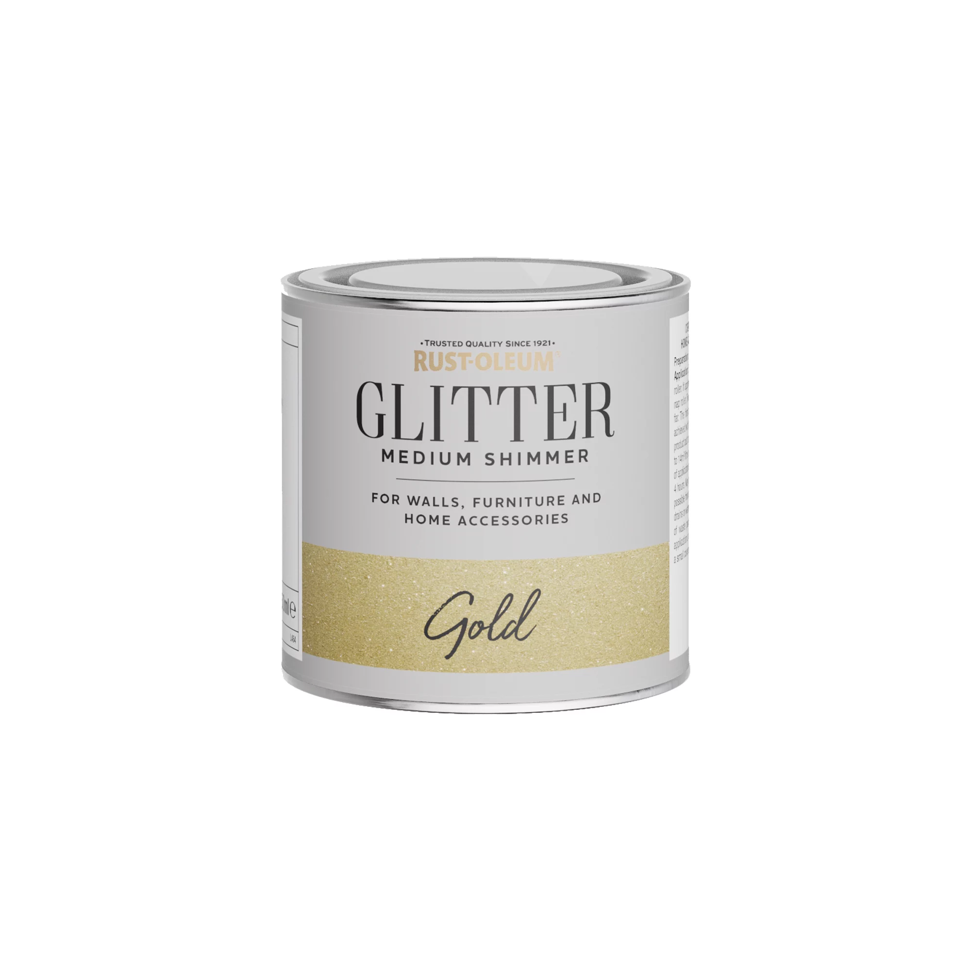 Rust-Oleum Medium Shimmer Gold Glitter Effect Mid Sheen Multi-surface Topcoat Paint Glitter, 250ml 4 Rust-Oleum Medium Shimmer Gold Glitter Effect Mid Sheen Multi-surface Topcoat Paint Glitter, 250ml - Image 2