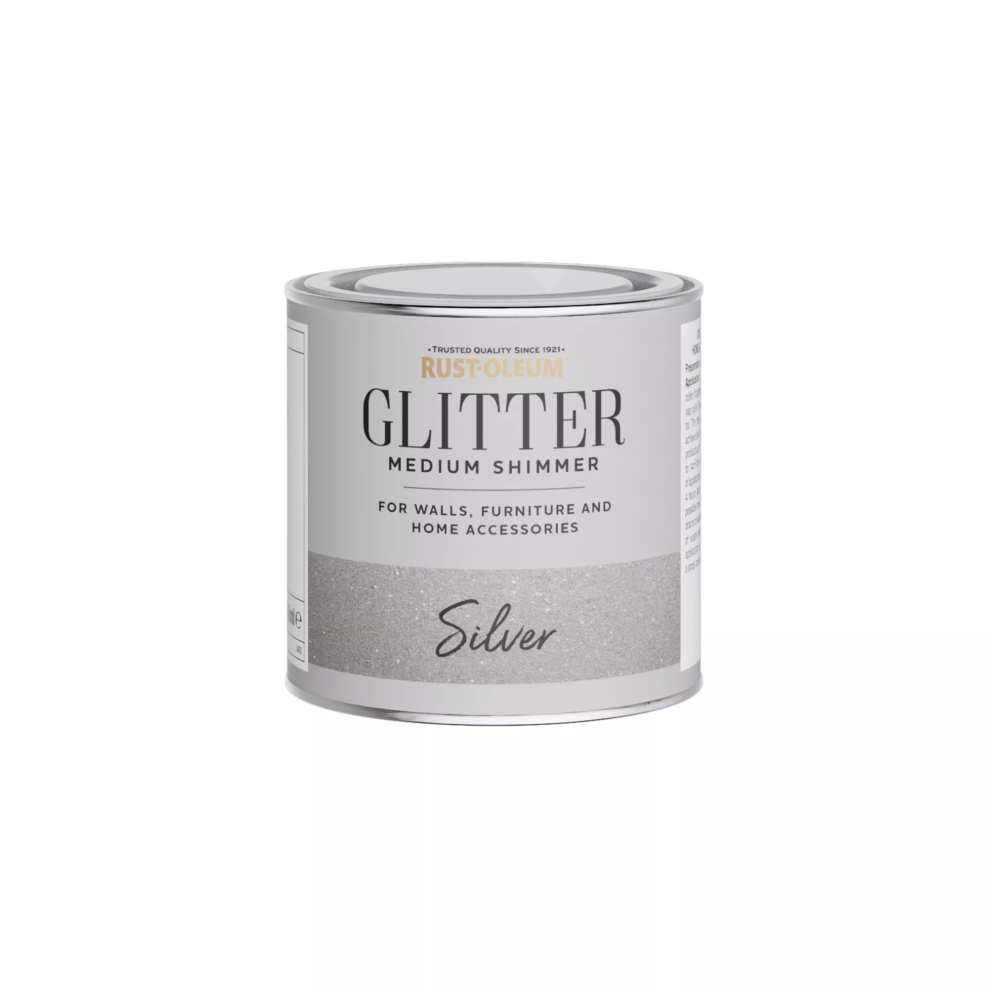 Rust-Oleum Medium Shimmer Silver Glitter Effect Mid Sheen Multi-surface Topcoat Paint Glitter, 250ml 4 Rust-Oleum Medium Shimmer Silver Glitter Effect Mid Sheen Multi-surface Topcoat Paint Glitter, 250ml - Image 2