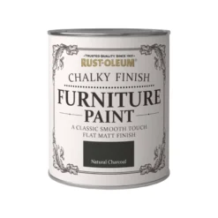 Rust-Oleum Natural Charcoal Flat Matt Furniture Paint, 750ml -Hammerite Shop rust oleum natural charcoal flat matt furniture paint 750ml5013296037266 08c bq