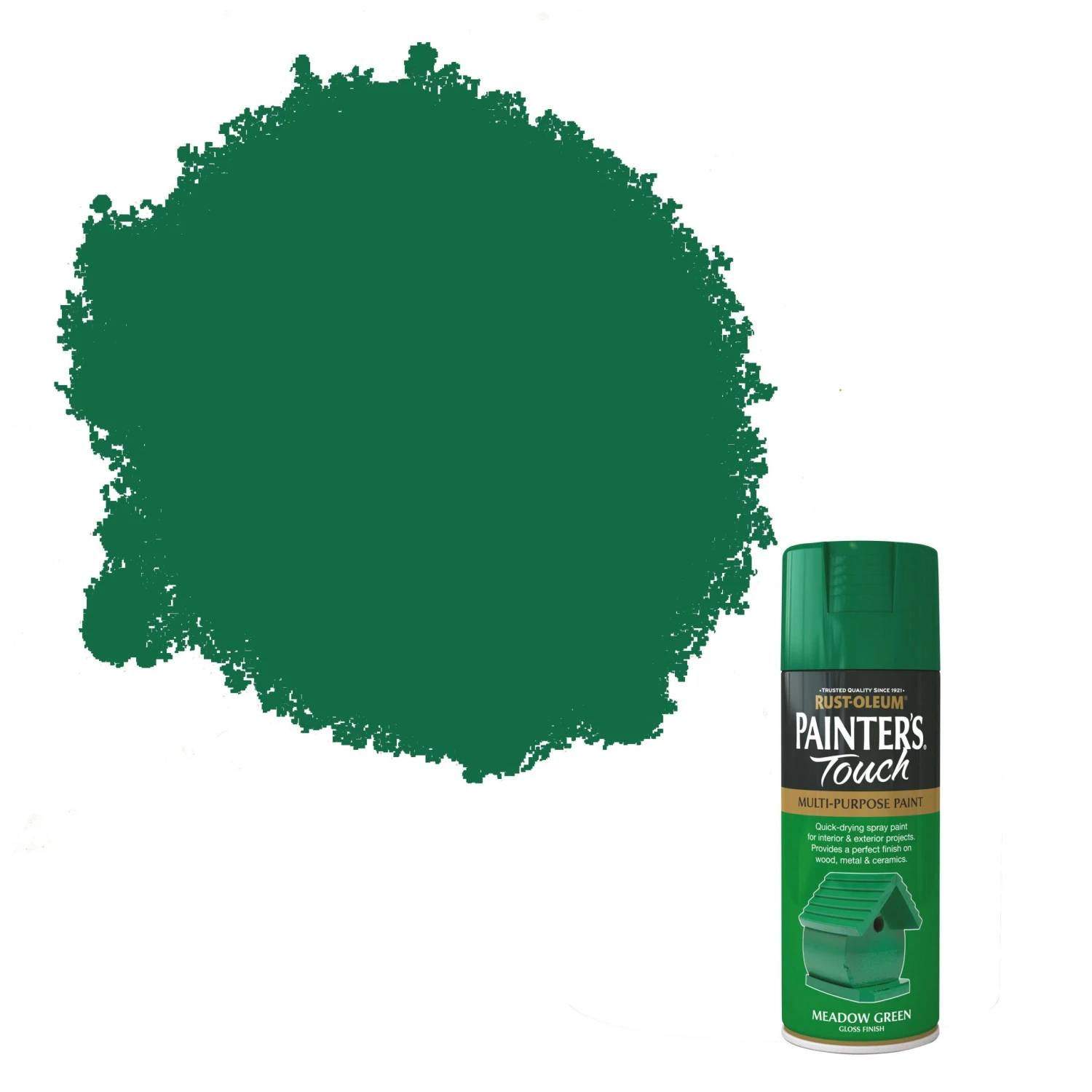 Rust-Oleum Painter's Touch Meadow Green Gloss Multi-surface Decorative Spray Paint, 400ml 3 Rust-Oleum Painter's Touch Meadow Green Gloss Multi-surface Decorative Spray Paint, 400ml