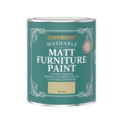 Rust-Oleum Silver Sage Matt Furniture Paint, 750ml -Hammerite Shop rust oleum silver sage matt furniture paint 750ml5013296131377 08c bq