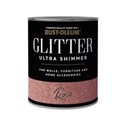 Rust-Oleum Ultra Shimmer Rose Glitter Effect Mid Sheen Multi-surface Topcoat Paint Glitter, 750ml 7 Rust-Oleum Ultra Shimmer Rose Glitter Effect Mid Sheen Multi-surface Topcoat Paint Glitter, 750ml -Hammerite Shop rust oleum ultra shimmer rose glitter effect mid sheen multi surface topcoat paint glitter 750ml5013296039635 08c bq