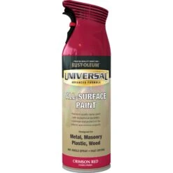 Rust-Oleum Universal Crimson Red Gloss Multi-surface Spray Paint, 400ml -Hammerite Shop rust oleum universal crimson red gloss multi surface spray paint 400ml5013296951050 08c bq