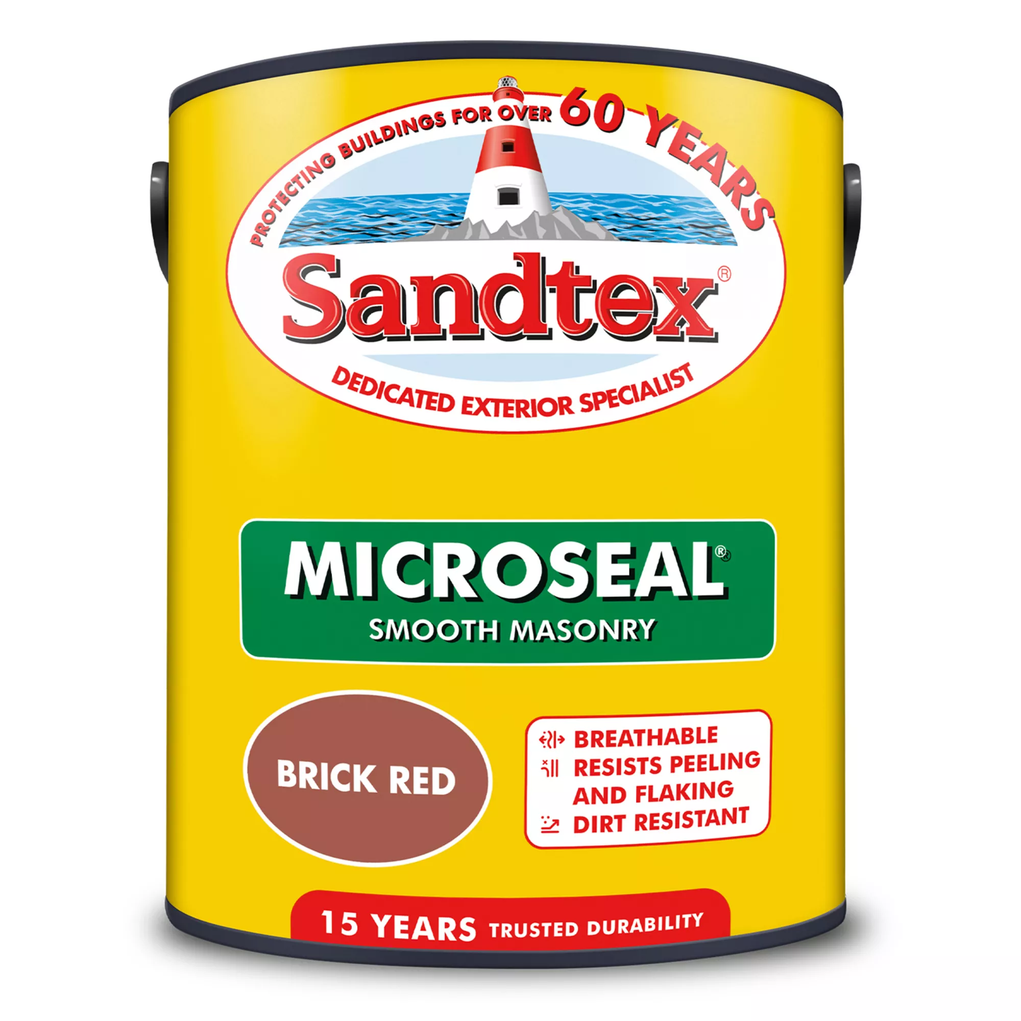 Sandtex Brick Red Masonry Paint, 5L 4 Sandtex Brick Red Masonry Paint, 5L - Image 2