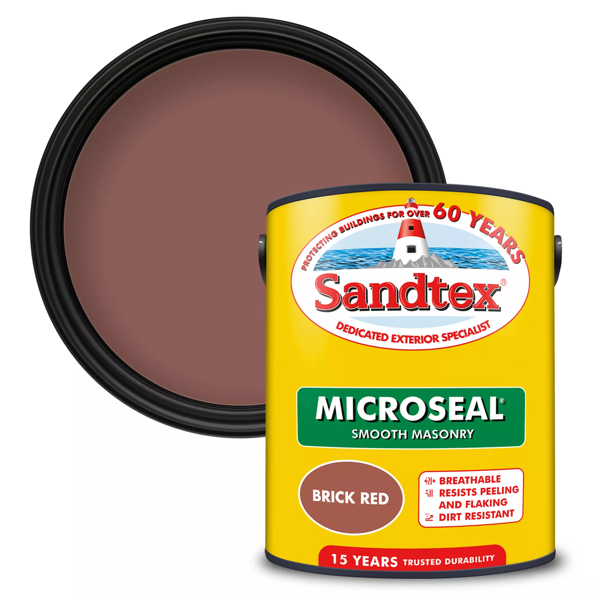 Sandtex Brick Red Masonry Paint, 5L 3 Sandtex Brick Red Masonry Paint, 5L