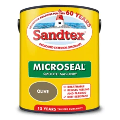 Sandtex Olive Matt Masonry Paint, 5L Tub -Hammerite Shop sandtex olive matt masonry paint 5l tub5010131544613 02c bq