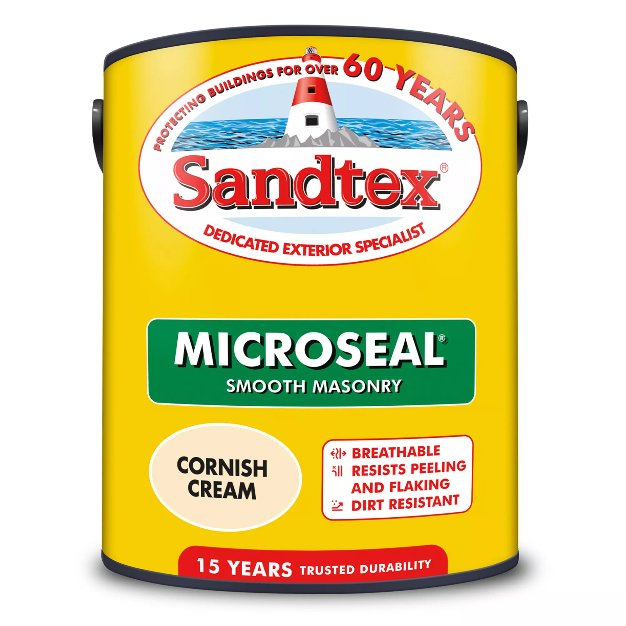 Sandtex Ultra Smooth Cornish Cream Masonry Paint, 5L 4 Sandtex Ultra Smooth Cornish Cream Masonry Paint, 5L - Image 2
