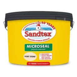 Sandtex Ultra Smooth Ivory Stone Masonry Paint, 10L -Hammerite Shop sandtex ultra smooth ivory stone masonry paint 10l5010131488184 01c bq