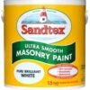Sandtex Ultra Smooth Pure Brilliant White Smooth Masonry Paint, 2.5L -Hammerite Shop sandtex ultra smooth pure brilliant white smooth masonry paint 2 5l5010131502156 08c bq