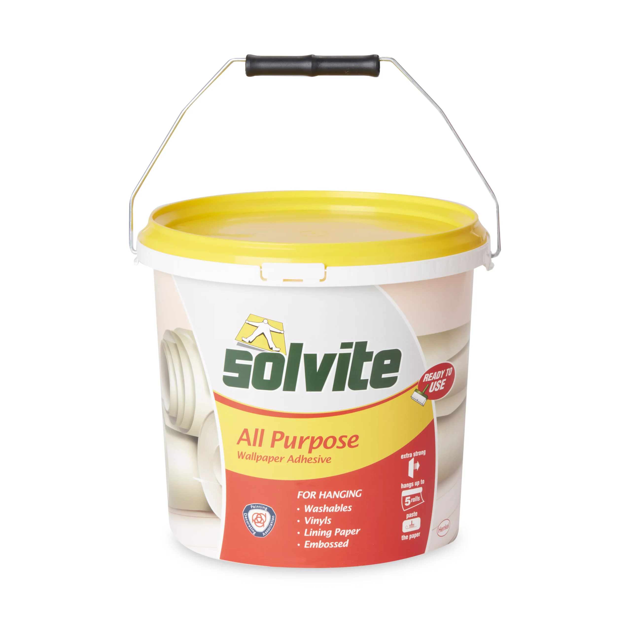 Solvite All Purpose Ready Mixed Wallpaper Adhesive 4.5kg - 5 Rolls 4 Solvite All Purpose Ready Mixed Wallpaper Adhesive 4.5kg - 5 Rolls - Image 2