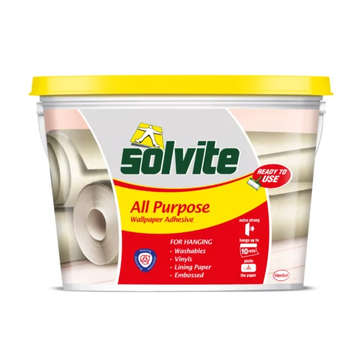Solvite All Purpose Ready Mixed Wallpaper Adhesive 9kg - 10 Rolls -Hammerite Shop solvite all purpose ready mixed wallpaper adhesive 9kg 10 rolls5010305005056 02c bq
