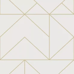 Superfresco Easy White Geometric Gold Effect Smooth Wallpaper -Hammerite Shop superfresco easy white geometric gold effect smooth wallpaper5011583447552 02c BQ