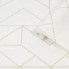 Superfresco Easy White Geometric Gold Effect Smooth Wallpaper -Hammerite Shop superfresco easy white geometric gold effect smooth wallpaper5011583447552 36c BQ