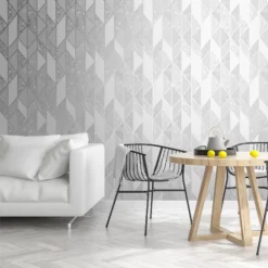 Superfresco Milan Geometric Silver Effect Smooth Wallpaper -Hammerite Shop superfresco milan geometric silver effect smooth wallpaper5011583386578 02i bq
