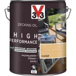 V33 High Performance Clear UV Resistant Decking Wood Oil, 5L 11 V33 High Performance Clear UV Resistant Decking Wood Oil, 5L -Hammerite Shop v33 high performance clear uv resistant decking wood oil 5l3153895163057 03c