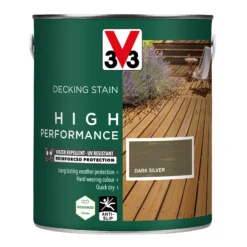 V33 High Performance Dark Silver Satin Quick Dry Decking Stain, 2.5L 6 V33 High Performance Dark Silver Satin Quick Dry Decking Stain, 2.5L -Hammerite Shop v33 high performance dark silver satin quick dry decking stain 2 5l3153895180795 08c bq