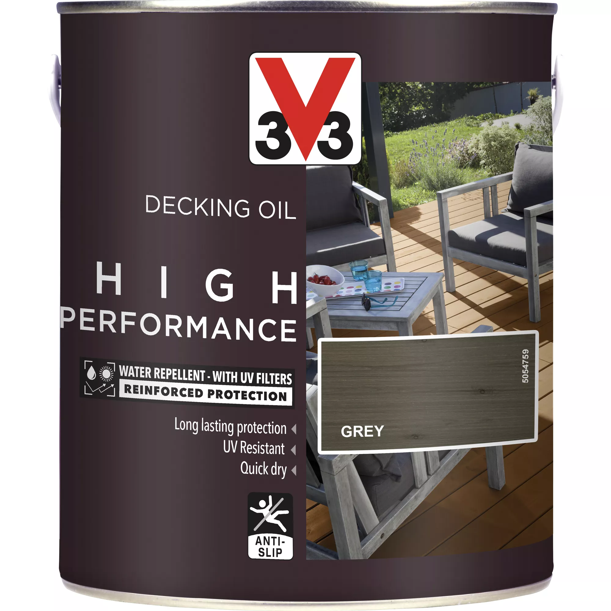 V33 High Performance Grey UV Resistant Decking Wood Oil, 2.5L 7 V33 High Performance Grey UV Resistant Decking Wood Oil, 2.5L - Image 5