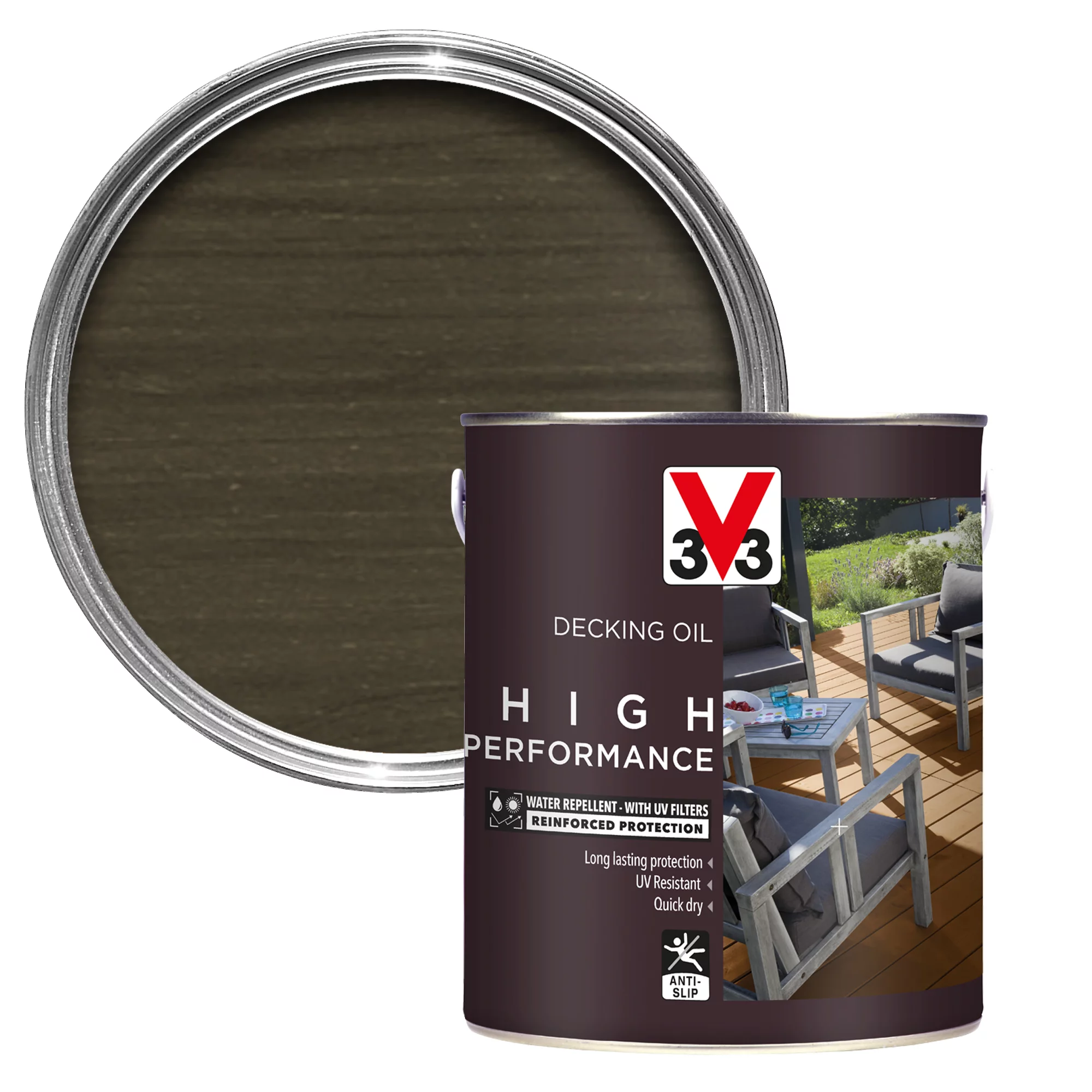 V33 High Performance Grey UV Resistant Decking Wood Oil, 5L 7 V33 High Performance Grey UV Resistant Decking Wood Oil, 5L - Image 5