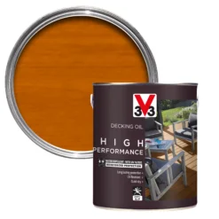 V33 High Performance Light Oak UV Resistant Decking Wood Oil, 5L -Hammerite Shop v33 high performance light oak uv resistant decking wood oil 5l3153895164429 08c bq