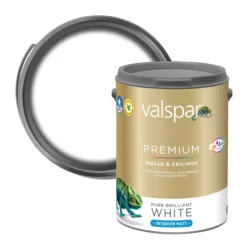 Valspar Premium Walls & Ceilings Pure Brilliant White Matt Emulsion Paint, 5L