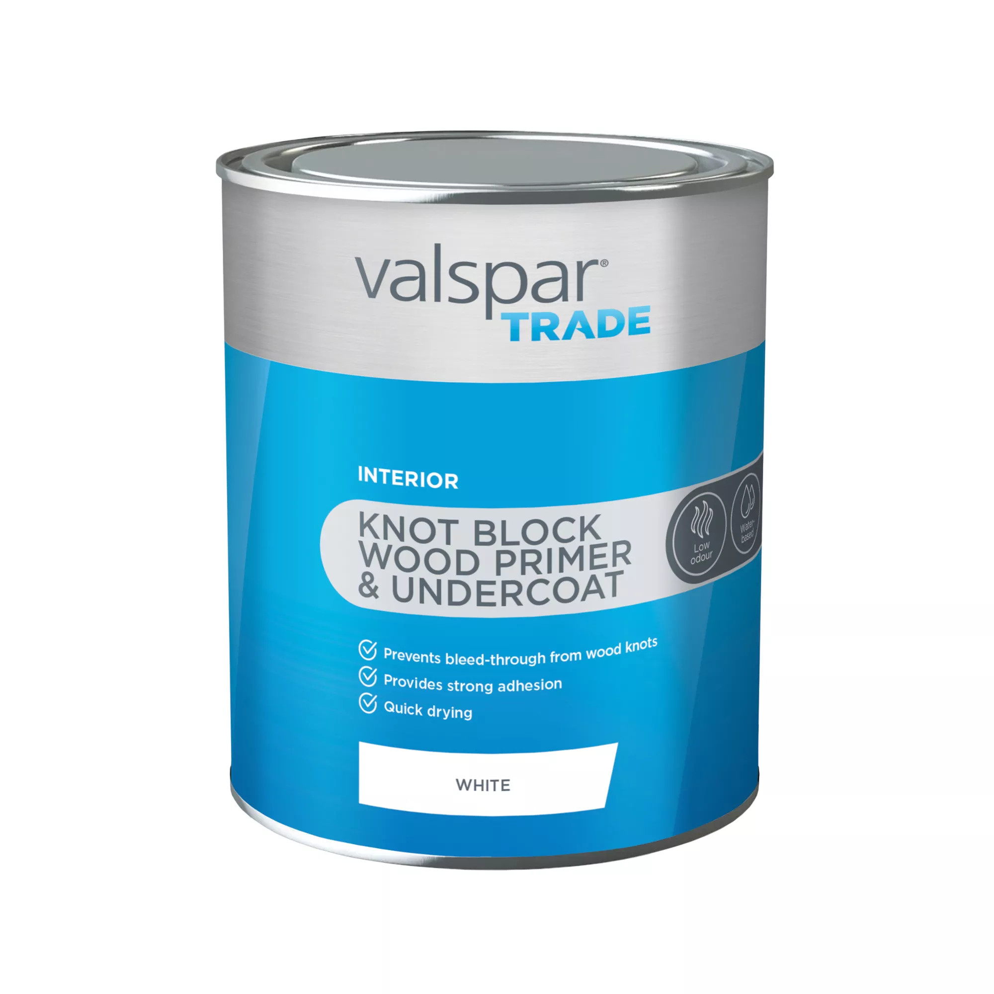 Valspar Trade Knot Block White Matt Wood Primer, 1L 4 Valspar Trade Knot Block White Matt Wood Primer, 1L - Image 2