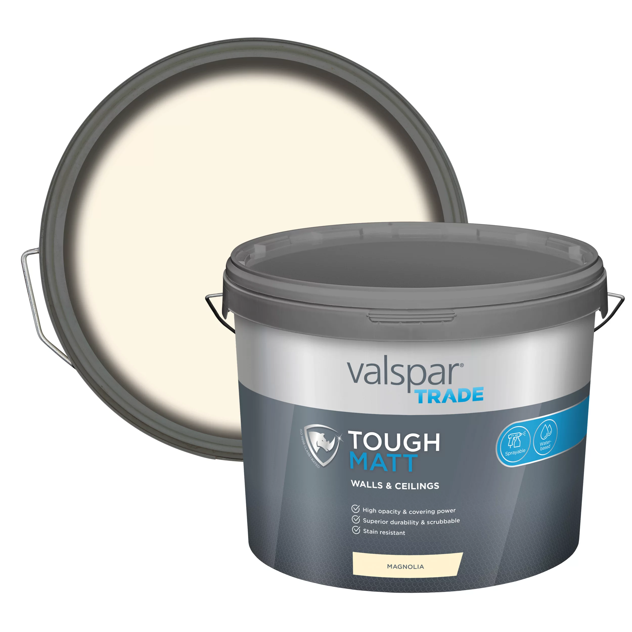 Valspar Trade Tough Magnolia Matt Emulsion Paint, 10L 3 Valspar Trade Tough Magnolia Matt Emulsion Paint, 10L