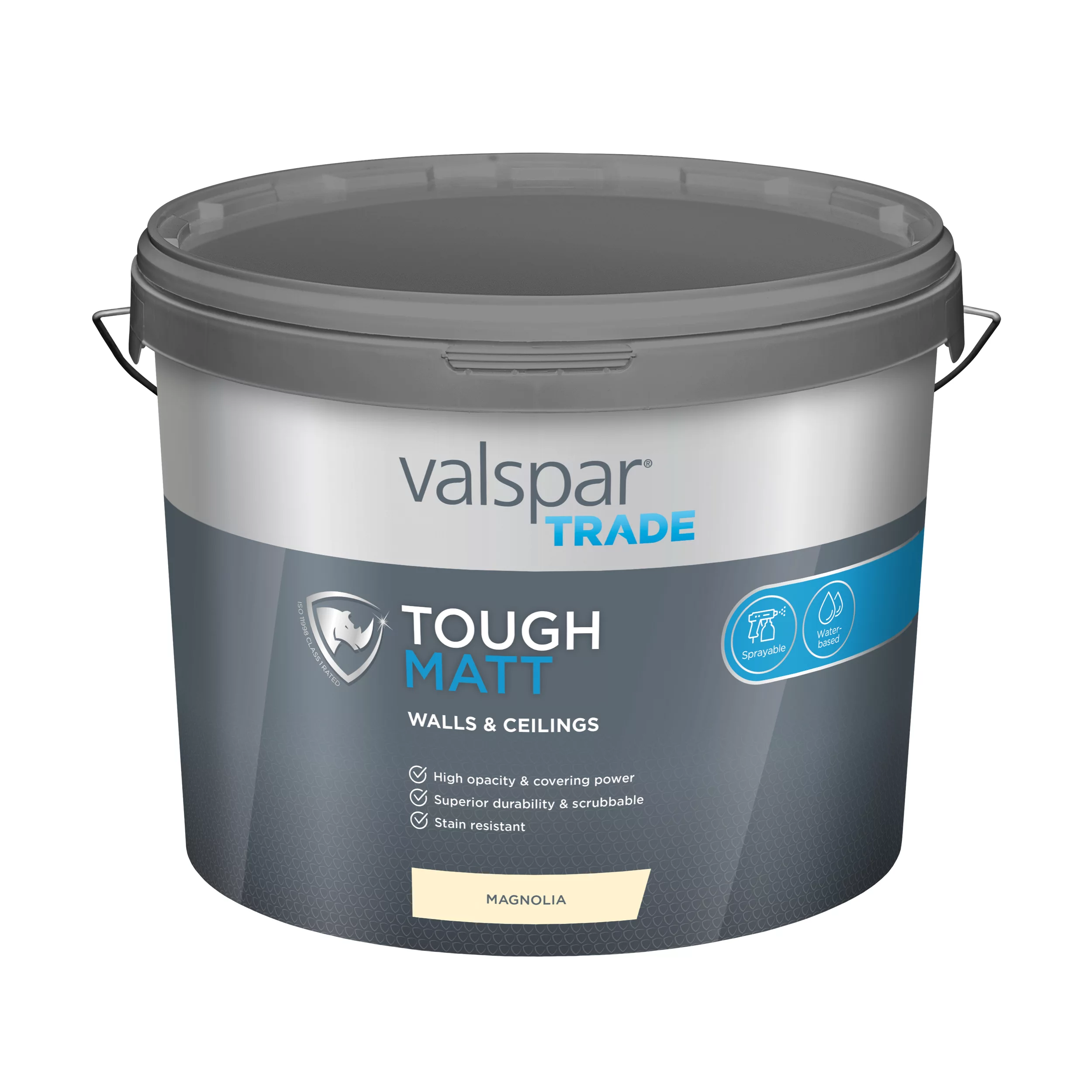 Valspar Trade Tough Magnolia Matt Emulsion Paint, 10L 4 Valspar Trade Tough Magnolia Matt Emulsion Paint, 10L - Image 2